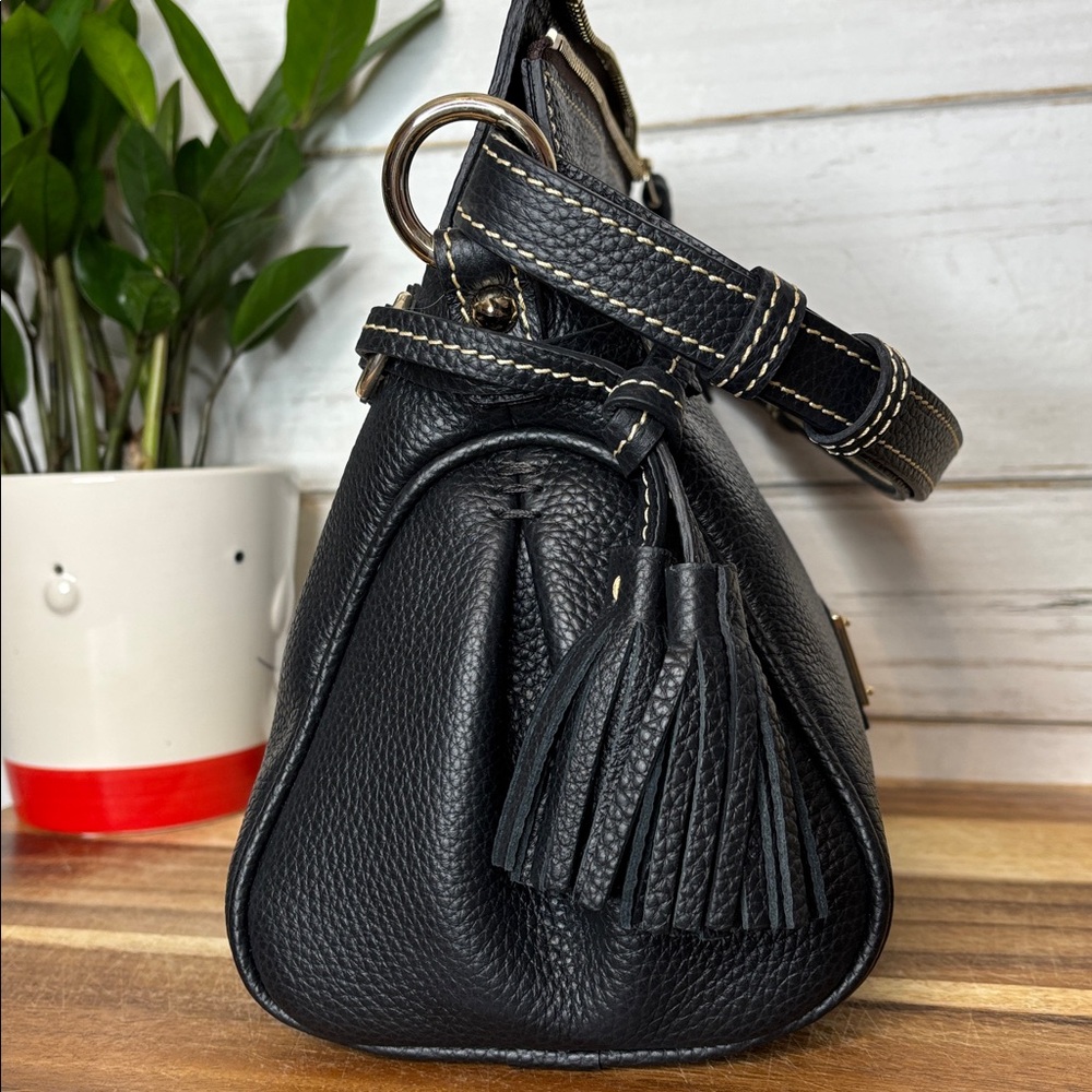 Dooney & Bourke Black Tassel Shoulder Bag - Picture 5 of 13